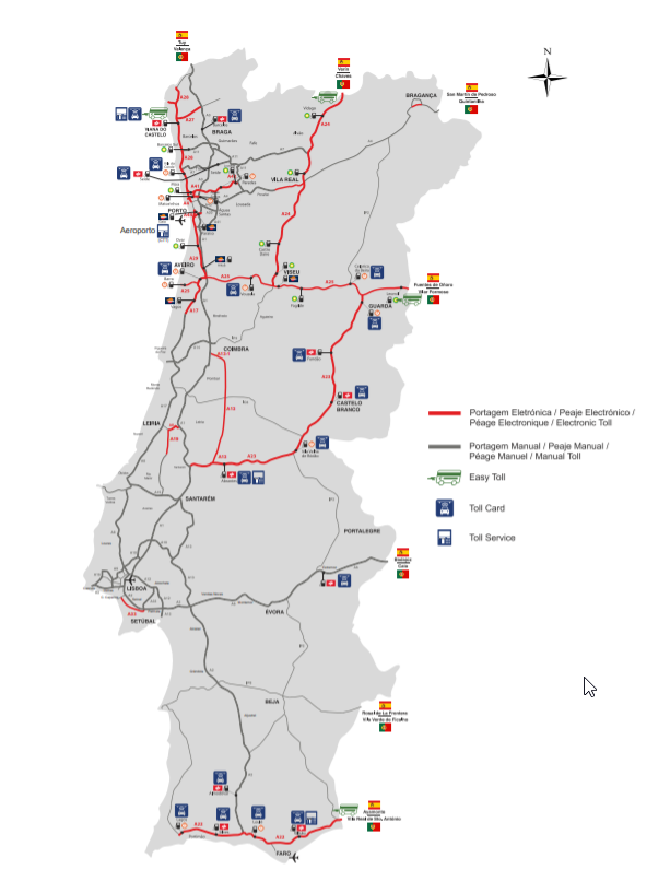 Conducir una Autocaravana o Caravana por las autopistas de peaje en Portugal