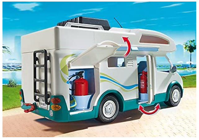 caravana playmobil con extintores de juguete