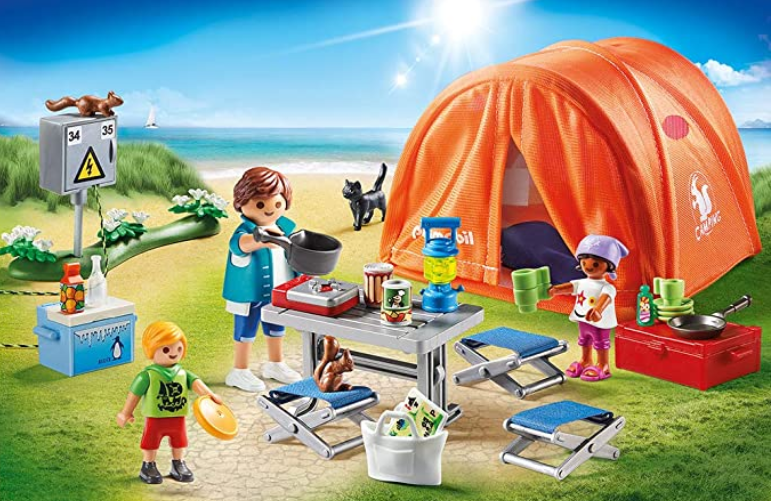 tienda de campaña de playmobil