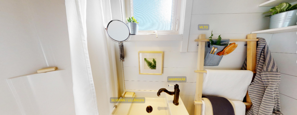 Detalles del cuarto de baño de la Tiny home  Projectde Ikea